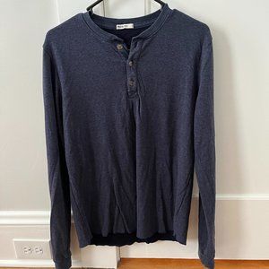 Marine Layer Men's Blue Henley - midweight, size S